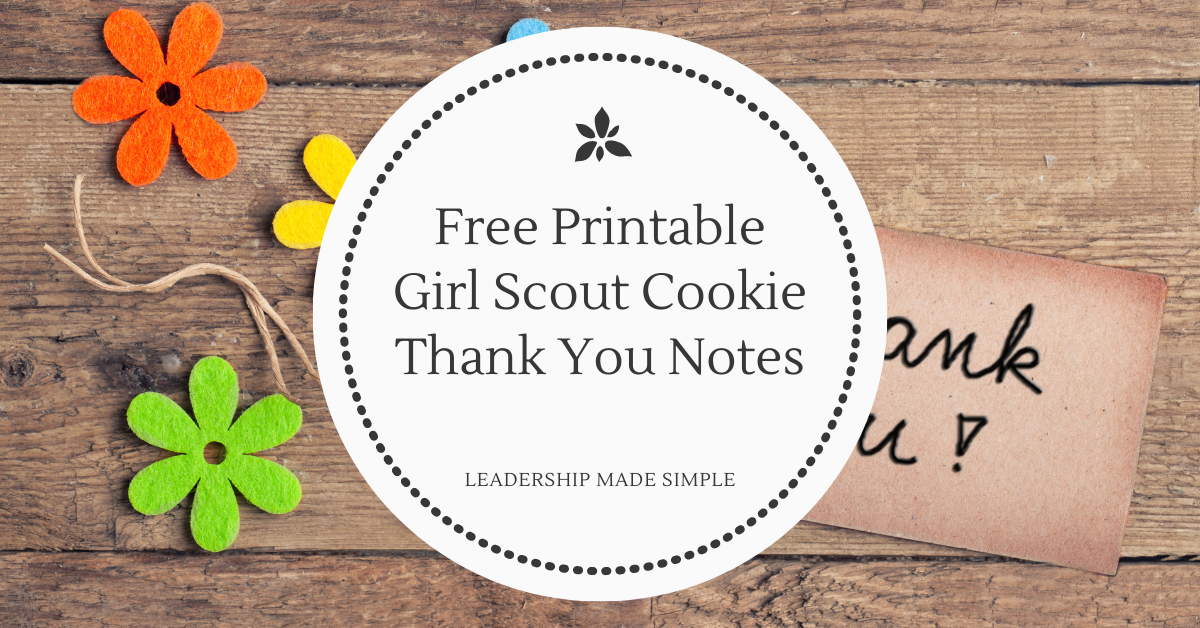 Free Printable Girl Scout Cookie Thank You Notes And More