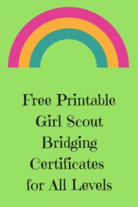 Free Printable Girl Scout Bridging Certificates for All Levels