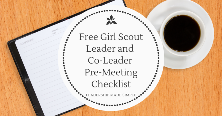 Girl Scout Leader Checklist for Planning with a Co-Leader