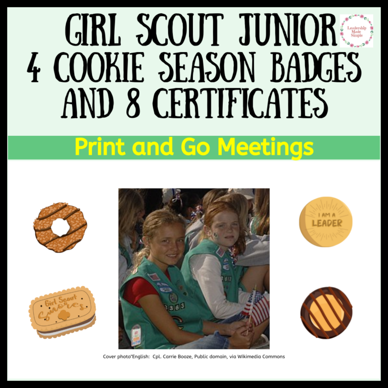 Girl Scout Cookie Badge and Financial Literacy Badge Print and Go ...