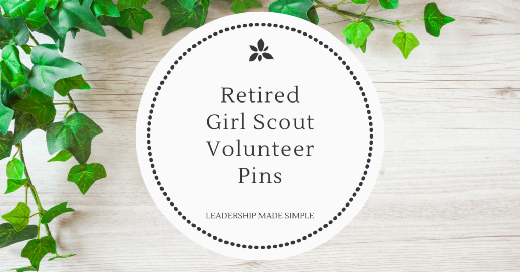 Retired Girl Scout Volunteer Pins - Troop Leader