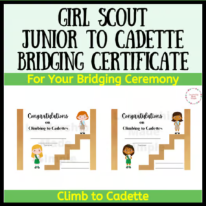 Girl Scout Bridging to Cadette Gift for Your Troop