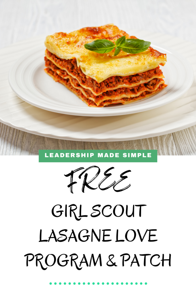 Free Girl Scout Lasagne Love Patch Program