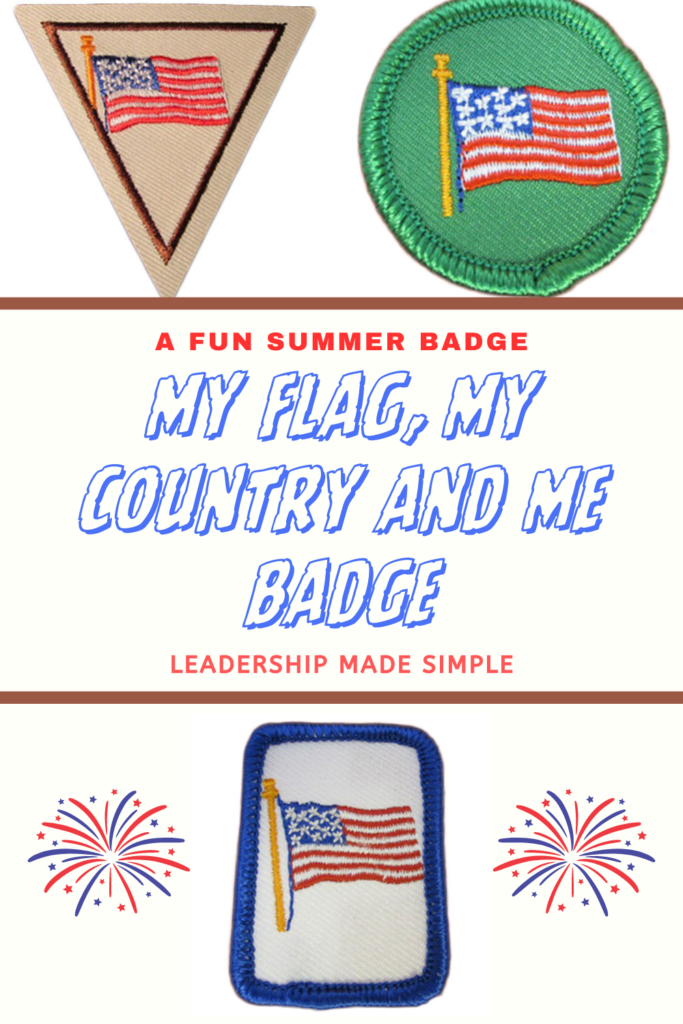 Girl Scout My Flag, My Country and Me Badges