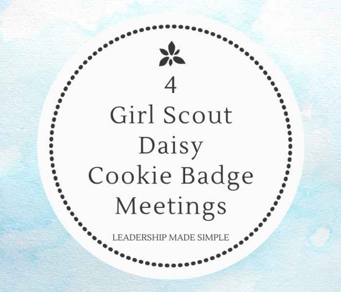 Girl Scout Daisy Cookie Badge Meetings