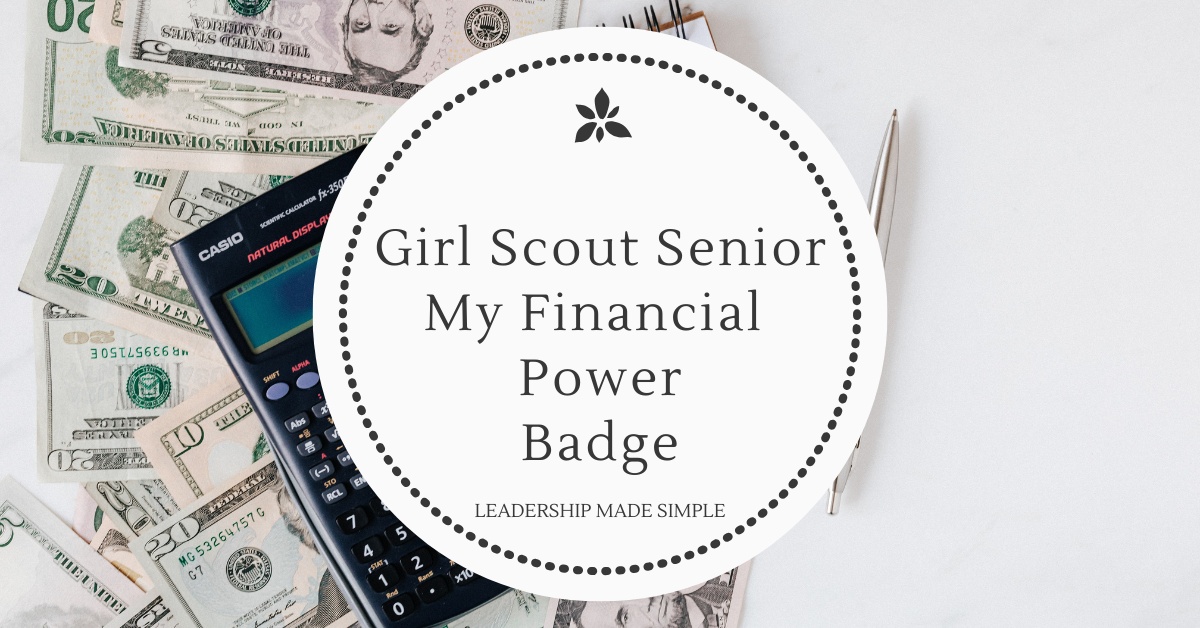 Girl Scout Senior My Financial Power Badge