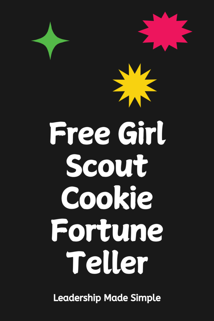 Free Girl Scout Cookie Fortune Teller