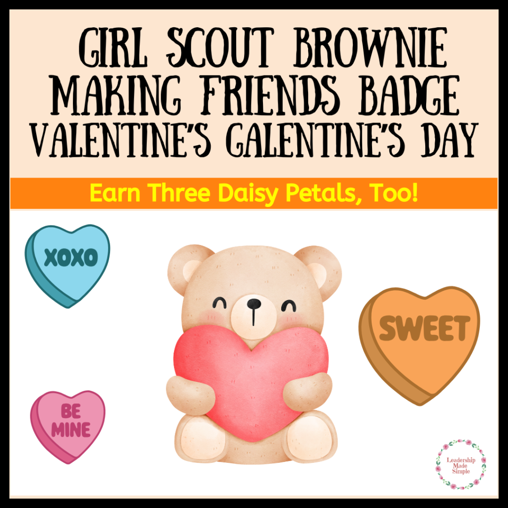 Girl Scout Brownie Home Scientist Badge with a Valentine's Day Theme