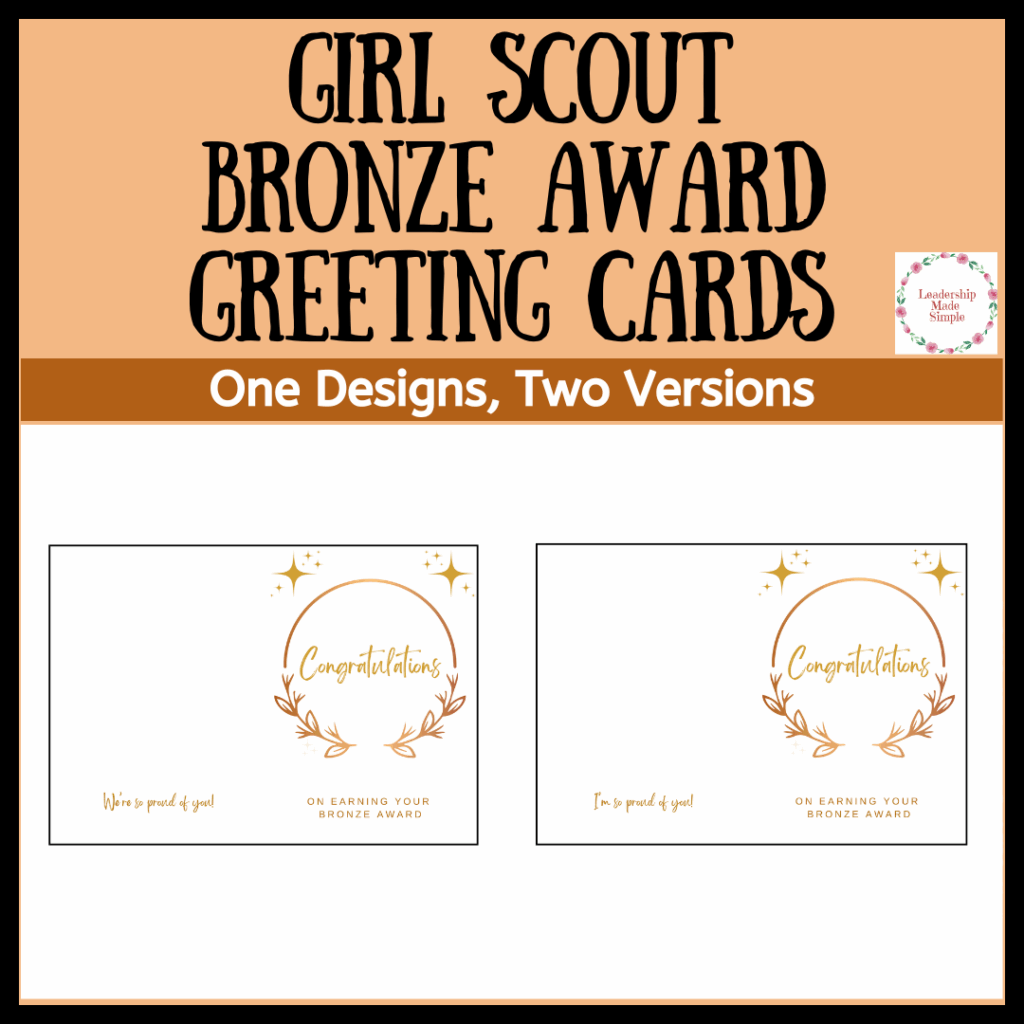 Girl Scout Bronze Award Greeting Cards