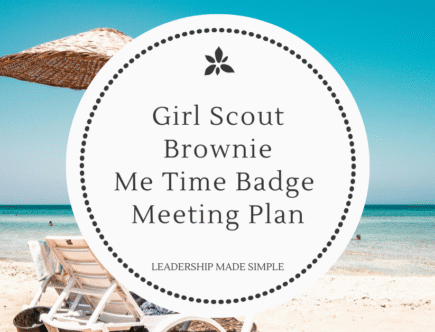 Girl Scout Brownie Me Time Badge Meeting Plan