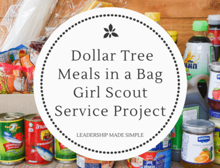 Dollar Tree Meals in a Bag Girl Scout Service Project