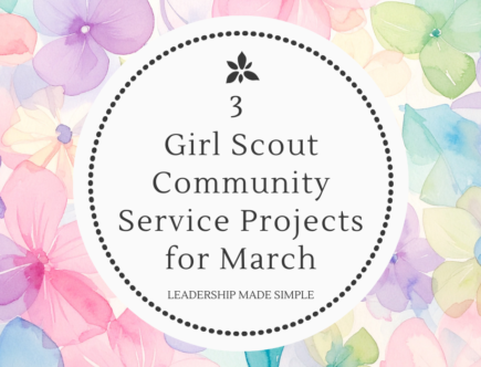 3 Girl Scout Community Service Projects for March