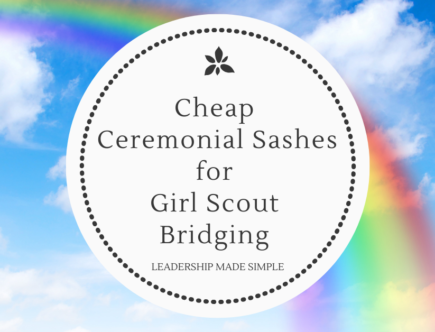 Cheap Ceremonial Sashes for Girl Scout Bridging