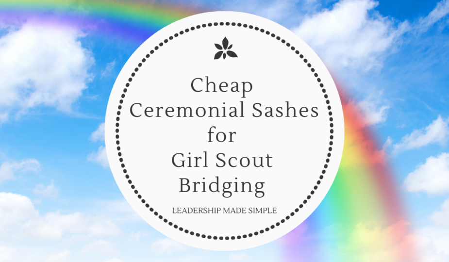 Cheap Ceremonial Sashes for Girl Scout Bridging