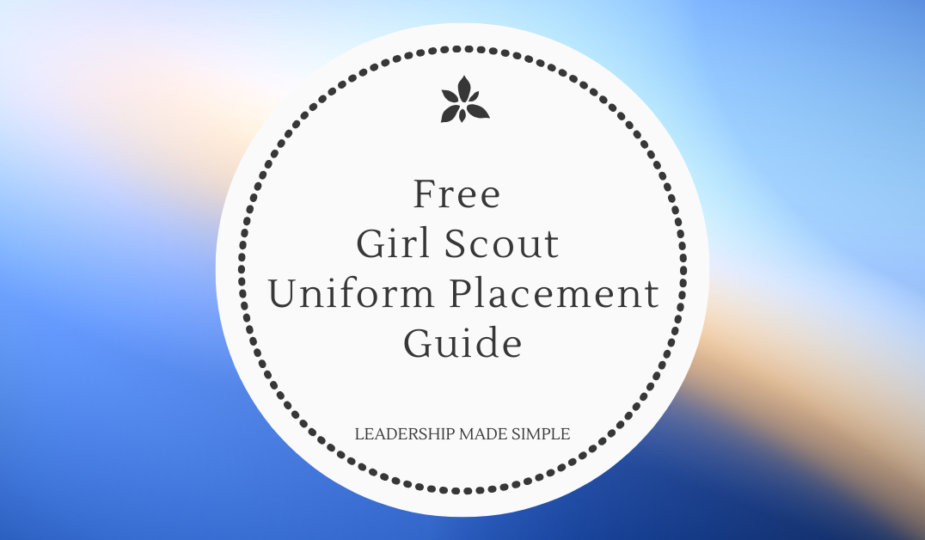 Free Girl Scout Uniform Placement Guide